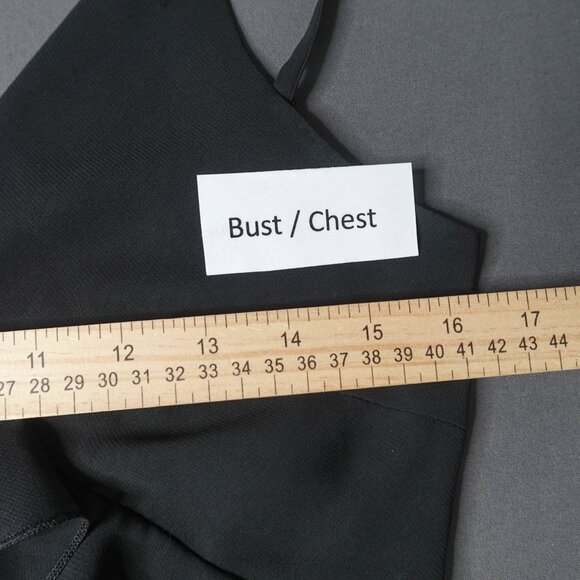 Esprit Dress 4 Black Midi Ruffle Sheer Romantic Witchy Whimsigoth Y2K Retro - Picture 9 of 14